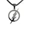 Tapp Collections Stainless Steel Superhero Pendant Necklace Flash Lightning Bolt Steel Chain Black Color