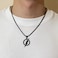 Tapp Collections Stainless Steel Superhero Pendant Necklace Flash Lightning Bolt Steel Chain Black Color