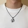 Tapp Collections Stainless Steel Superhero Pendant Necklace Flash Lightning Bolt Steel Chain Black Color
