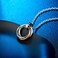 ANIEJUFI Stainless Steel 3 Interlocking Circles Pendant Necklace for Men Women with Free 24 Chain Rose Gold