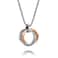 ANIEJUFI Stainless Steel 3 Interlocking Circles Pendant Necklace for Men Women with Free 24 Chain Rose Gold