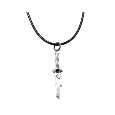 OfficialOtaku Toji Fushiguro Short Blade Sword Pendant Necklace Silver