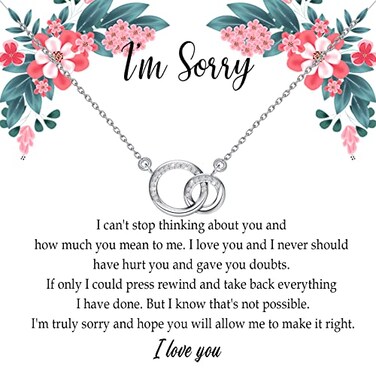 TGBJE Im Sorry Necklace Say Sorry Gift For Jewelry Lovers