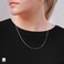 Amberta 925 Sterling Silver 15 mm Curb Chain Necklace Length 18 inch 45 cm 18