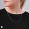 Amberta 925 Sterling Silver 15 mm Curb Chain Necklace Length 18 inch 45 cm 18
