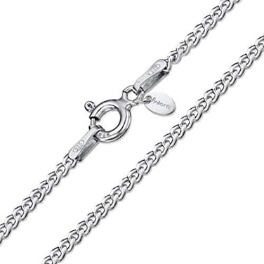 Amberta 925 Sterling Silver 15 mm Curb Chain Necklace Length 18 inch 45 cm 18