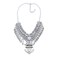 CCBFY Long Tassel Chunky Boho Coin Statement Necklace For Women Silver Style 2