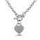 CCBFY High Polished Stainless Steel Heart Charm Cable Chain Necklace with Toggle Clasp Silver Length 16 25