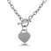 CCBFY High Polished Stainless Steel Heart Charm Cable Chain Necklace with Toggle Clasp Silver Length 16 25
