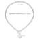 WangGao Elegent Love Stainless Steel Link Chain Blank Heart Charms Necklace for Women Toggle Clasp ClosureSilver