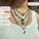 WangGao Elegent Love Stainless Steel Link Chain Blank Heart Charms Necklace for Women Toggle Clasp ClosureSilver