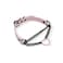 ADEMISHIA BlackPink Leather Choker Necklace For Women Handmade Adjustable Chain Collar with Metallic Heart Ring