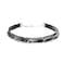 Aimimier Bohemia Layered Choker Necklace Black Leather Choker with Silver Beads Multilayer Collar Necklace for Women