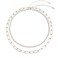 BaubleStar Link Layered Collar Necklace Silver Layering Paperclip Chain Herringbone Snake Choker Statement Fashion Jewelry for Women