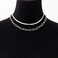 BaubleStar Link Layered Collar Necklace Silver Layering Paperclip Chain Herringbone Snake Choker Statement Fashion Jewelry for Women