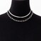 BaubleStar Link Layered Collar Necklace Silver Layering Paperclip Chain Herringbone Snake Choker Statement Fashion Jewelry for Women