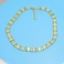 CIOOU Crystal Rhinestone Gemstone Choker Collar Necklace for Women Sparkly Colorful Emerald Neck Chain Statement Necklace Gem green clear