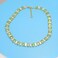 CIOOU Crystal Rhinestone Gemstone Choker Collar Necklace for Women Sparkly Colorful Emerald Neck Chain Statement Necklace Gem green clear