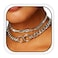 CLOACE Layered Chunky Choker Necklace Silver Cuban Link Chain Thick Necklaces Punk Jewelry for WomenSilver cuban chain