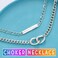 CLOACE Layered Chunky Choker Necklace Silver Cuban Link Chain Thick Necklaces Punk Jewelry for WomenSilver cuban chain