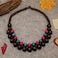 COLORFUL BLING Ethnic Large Chunky Wooden Beaded Necklaces Boho African Statement Necklace Handmade Tribal Collar Choker Bib Jewelryjoint brown mix