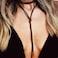 Doubnine Choker Multilayer Necklace Sused Wrap Boho Jewelry for Women black