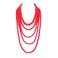 GRACE JUN Multilayer Strand Chain Faux Pearls Flapper Beads Cluster Long Choker NecklaceRed