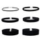 iuviwey Choker Set 6 PCS Necklace Gothic Choker Velvet Gothic Classical CollarsBlackClaret Red