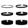 iuviwey Choker Set 6 PCS Necklace Gothic Choker Velvet Gothic Classical CollarsBlackClaret Red