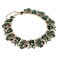 Jerollin Crystal Rhinestone Choker Bib Pendant Collar Statement Necklace for Evening Party Green