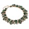 Jerollin Crystal Rhinestone Choker Bib Pendant Collar Statement Necklace for Evening Party Green