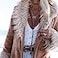 Kercisbeauty Boho Brown Wrap Velvet Choker Long Chain Tassels Necklace for Women Brown