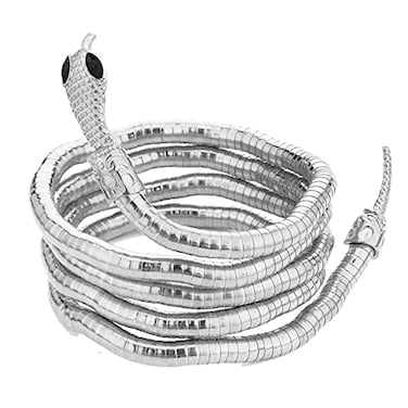 LAKIYOYO Bendable Snake Bracelet for Women Adjustable Punk Snake Choker Flexible MultiPurpose Medusa Necklace Hollween Jewelrysilverly