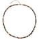 Lightock Simple 4mm Gemstones and Crystals Beaded Necklace Adjustable Choker Necklaces for Women Gifts Indian Agate
