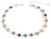 Suyi Crystal Colorful Choker Necklace Sparkly Rhinestone Necklace for Women Colorful Silver