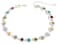 Suyi Crystal Colorful Choker Necklace Sparkly Rhinestone Necklace for Women Colorful Silver