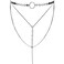 Suyi Stylish Layered Sequins Choker Necklace with Thin Long Chain Pendant for Women Lady ASilver