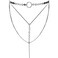 Suyi Stylish Layered Sequins Choker Necklace with Thin Long Chain Pendant for Women Lady ASilver