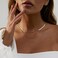 Tasiso Herringbone Choker Necklace Set Double Layer Snake Chain Layered Gold Herringbone Chain Necklace Flat Snake Choker Necklaces for Women 3MM 38CM15MM 42CM