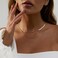 Tasiso Herringbone Choker Necklace Set Double Layer Snake Chain Layered Gold Herringbone Chain Necklace Flat Snake Choker Necklaces for Women 3MM 38CM15MM 42CM