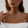 Tasiso Herringbone Choker Necklace Set Double Layer Snake Chain Layered Gold Herringbone Chain Necklace Flat Snake Choker Necklaces for Women 3MM 38CM15MM 42CM