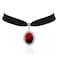 TKHLT Blood Bat Cameo Choker Necklace Gothic Red Cabochon Pendent Necklace Vampire Accessories for Women
