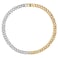 WOWORAMA Two Tone Gold Silver Cuban Link Necklace for Women Men 5mm Thick Chunky Curb Chain Choker Necklace 18