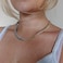 WOWORAMA Two Tone Gold Silver Cuban Link Necklace for Women Men 5mm Thick Chunky Curb Chain Choker Necklace 18