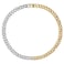 WOWORAMA Two Tone Gold Silver Cuban Link Necklace for Women Men 5mm Thick Chunky Curb Chain Choker Necklace 18