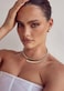 WOWORAMA Silver Chunky Cuff Choker Necklace for Women Teardrop Collar Necklaces Spring Metal Open Cuff Necklace Silver Statement Choker Necklaces