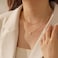 Yoosteel Gold Plated Layered Initial Necklace for Women 14K T Pendant Adjustable Chain Classic Design
