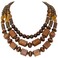 Coiris 3 Layer Chunky Wood Beaded Necklace Exaggerated Statement Bead Collar Necklace Bib Necklaces N0100CylinderBallCube