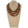 Coiris 3 Layer Chunky Wood Beaded Necklace Exaggerated Statement Bead Collar Necklace Bib Necklaces N0100CylinderBallCube