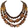 Coiris 3 Layer Chunky Wood Beaded Necklace Exaggerated Statement Bead Collar Necklace Bib Necklaces N0100CylinderBallCube